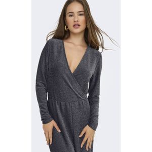 Only - Onlrich ls glitter jumpsuit - Zilverkleurig - Dames