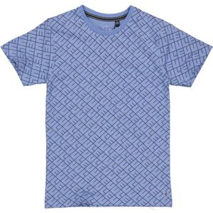 LEVV T-shirt KADEN met tekst blauw
