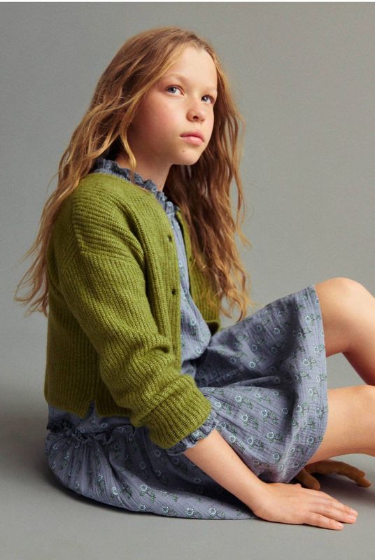 Mango Kids - A-lijn Jurk - Lichtblauw