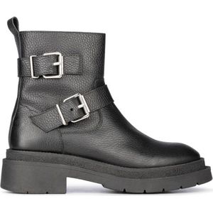 PS Poelman Benni leren enkelboots zwart