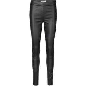 Rosemunde leren skinny broek zwart