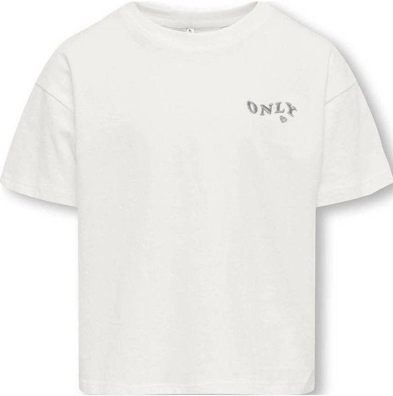 ONLY - Shirt - Zilver - Effen - Kwartmouw