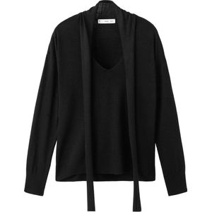 Mango pullover met wol zwart