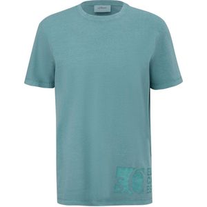 s.Oliver T-shirt met printopdruk grijsgroen