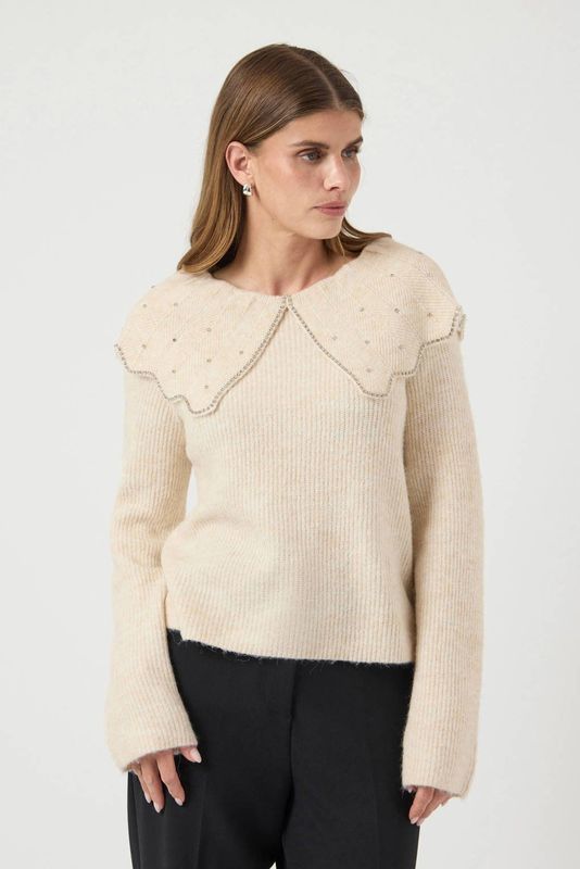 Y.A.S - Yascharma - Gebreide Trui - Ecru