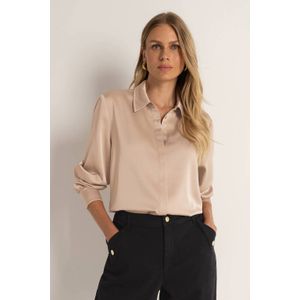 CLAUDIA BY CLAUDIA STRÄTER - Satijnen Blouse - Taupe