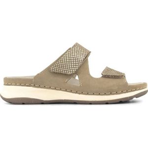 Medicus comfort leren slippers taupe