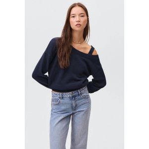 MANGO TEEN trui marineblauw fijn gebreid