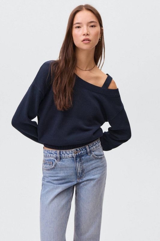 MANGO TEEN trui marineblauw fijn gebreid