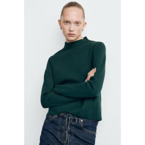 Mango gebreide trui donkergroen