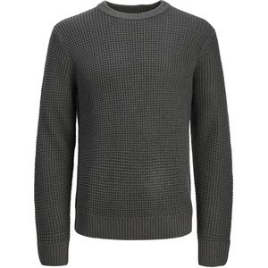 Jack & Jones - JJGLOBAL KNIT CREW NECK PLS - Gebreide Trui - Asfalt