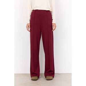 Soyaconcept wide leg high waist casual broek donkerrood
