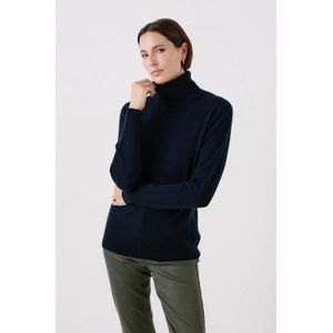 Caroll coltrui van kasjmier marineblauw fijn gebreid