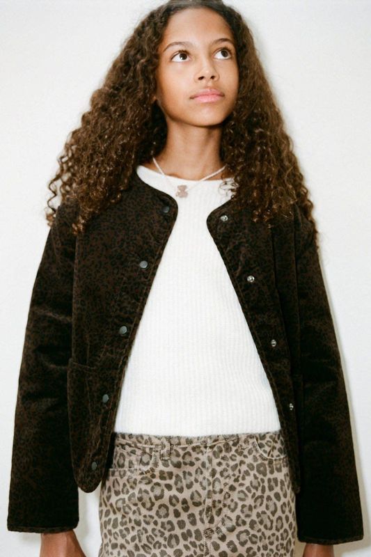 MANGO KIDS - Tussenjas - Donkerbruin / Zwart - Leo