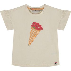 Stains&Stories T-shirt met all over print ecru