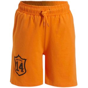 anytime sweatshort met printopdruk oranje