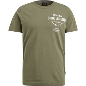 PME Legend regular fit T-shirt met backprint groen