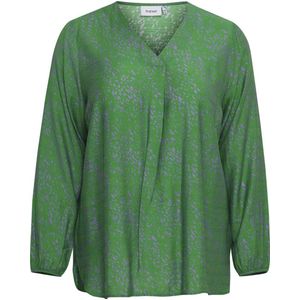 Simple Wish blousetop met all over print groen/lila
