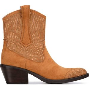 POSH by Poelman Abby cowboylaarzen met glitters cognac