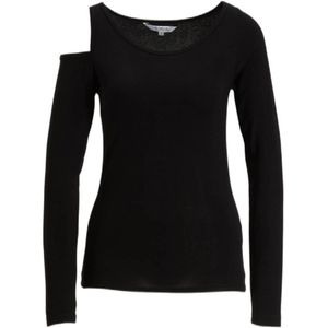 Miljuschka by Wehkamp longsleeve cut-out top zwart