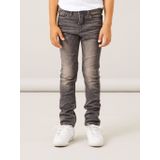 NAME IT KIDS slim fit jeans NKMTHEO grijs stonewashed