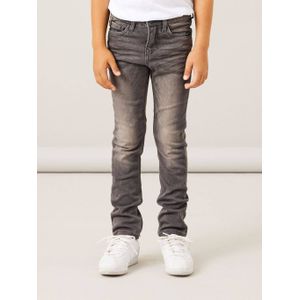 NAME IT KIDS slim fit jeans NKMTHEO grijs stonewashed