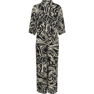 Kaffe jumpsuit met all over print zwart/ecru