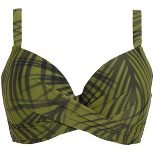 BEACHWAVE Curve voorgevormde beugel bikinitop groen/zwart
