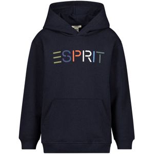 ESPRIT hoodie + longsleeve met logo donkerblauw/lichtblauw