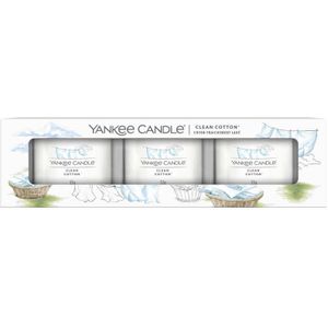 Yankee Candle geurkaars Clean cotton (set van 3)