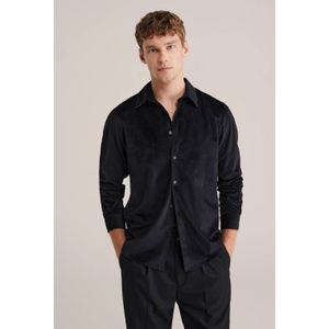 WE Fashion regular geruit casual overhemd zwart