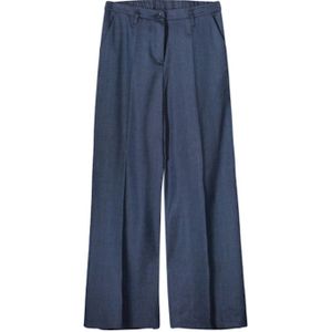 Summum wide leg pantalon donkerblauw