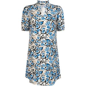 Zoso jurk met all over print blauw