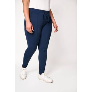 Exxcellent skinny sweatpants Laila van travelstof donkerblauw