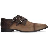 Manfield Black Label Nubuck Gespschoenen Beige