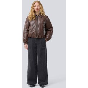 Modström imitatieleren jas bruin