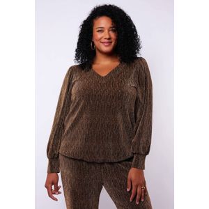 Exxcellent glitter top goud met lurex