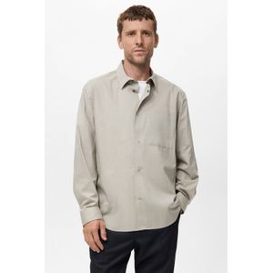 Mango Man Comfort casual overhemd beige