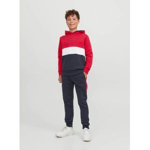 JACK & JONES JUNIOR joggingbroek JPSTWILL JJREID donkerblauw/rood/wit