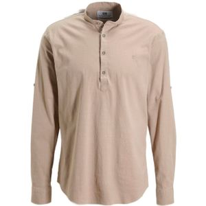 GABBIANO regular fit overhemd latte brown