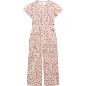 Mango Kids gebloemde jumpsuit roze