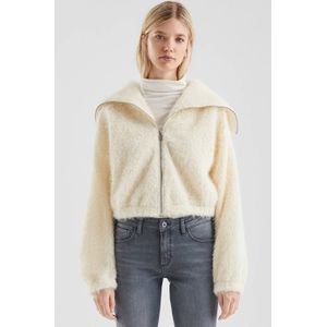 QS - Tussenjas - Crème - Losse Pasvorm - Ritssluiting