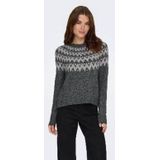 ONLY - ONLFRY - Trui - Grijs - Knitwear - Lange Mouw