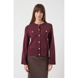 Y.A.S gebreid vest donkerrood