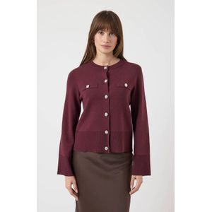 Y.A.S gebreid vest donkerrood