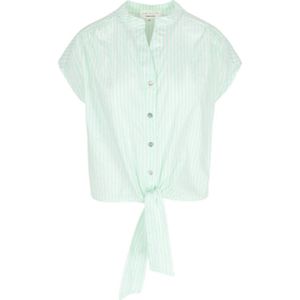 LOLALIZA gestreepte blouse lichtgroen/ecru
