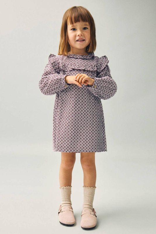 Mango Kids blousejurk donkerrood