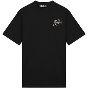 Malelions T-shirt met backprint black/mauve