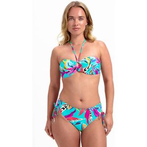 Cyell high waist bikinibroekje turquoise/roze