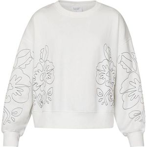 SisterS Point gebloemde sweater wit